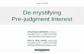 De-mystifying Pre-judgment Interest