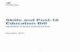 Skills and Post-16 Education Bill Updated Impact Assessment
