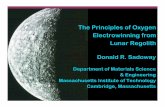 The Principles of Oxygen Electrowinning from Lunar Regolith