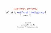 INTRODUCTION What is Artificial Intelligence?