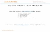 NASEN Buyers Club Price List