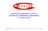 ANNUAL REPORT 2016/17 ANNUAL GENERAL MEETING June 2017