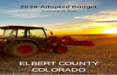 2020 Adopted Budget - Elbert County, Colorado