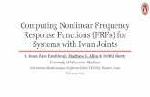 Computing Nonlinear Frequency Response Functions (FRFs ...