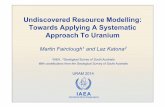 Undiscovered Resource Modelling: Towards Applying A ...