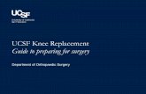 UCSF Knee Replacement Guide to preparing for surgery