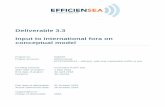 Deliverable 3.3 Input to international fora on conceptual ...