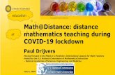 Math@Distance: distance mathematics teaching during COVID ...