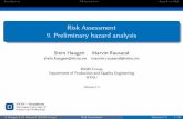 Risk Assessment 9. Preliminary hazard analysis