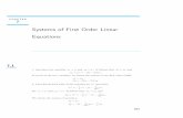 Systems of First Order Linear Equations