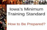 Iowa’s Minimum Training Standard - Central Iowa Training