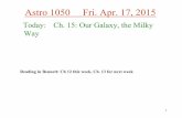 Today: Ch. 15: Our Galaxy, the Milky Way