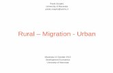 Rural Migration - Urban