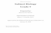 Midland Park School District Subject Biology Grade 9