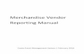Merchandise Vendor Reporting Manual