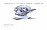 Study of 3D-printed Mechanisms for Animatronics