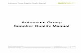 Autoneum Group Supplier Quality Manual