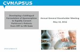 Developing a Sublingual Formulation of Apomorphine Annual ...