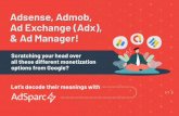 Adsense, Admob, Ad Exchange (Adx), & Ad Manager!