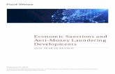 Economic Sanctions and Anti-Money Laundering Developments