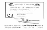 Technical report 282 : Groundwater investigation of the ...