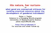 His nature, her nurture- - University of Massachusetts Boston