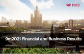 9m2021 Financial and Business Results