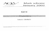 GCE Chemistry Unit 1 Mark Scheme January 2002