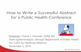 How to Write a Successful Abstract for a Public Health ...
