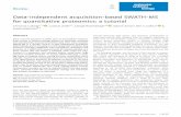 Data‐independent acquisition‐based SWATH‐MS for ...