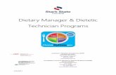 Dietary Manager & Dietetic Technician Programs