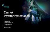 Camtek Investor Presentation