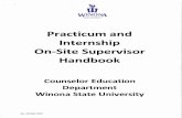 Practicum and Internship On-Site Supervisor Handbook
