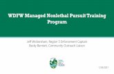 WDFW Managed Nonlethal Pursuit Training Program