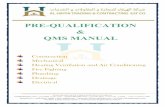PRE-QUALIFICATION AND QMS MANUAL