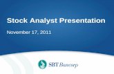 Stock Analyst Presentation - SNL
