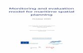 Monitoring and evaluation model for maritime spatial planning