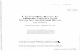 A Cementation Process for Minerals Recovery from Salton ...