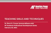 TEACHING SKILLS AND TECHNIQUES