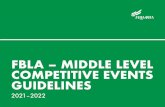 FBLA – MIDDLE LEVEL COMPETITIVE EVENTS GUIDELINES