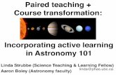 Incorporating active learning in Astronomy 101