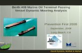 Berth 408 Marine Oil Terminal Passing Vessel Dynamic ...