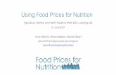 Using Food Prices for Nutrition