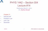 PHYS 1442 Section 004 Lecture #14
