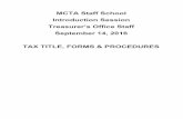 Tax Title Forms & Procedures | Masscta