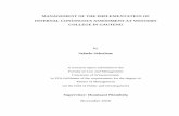 MANAGEMENT OF THE IMPLEMENTATION OF INTERNAL CONTINUOUS ...