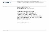 MILITARY PERSONNEL Visibility over Junior Enlisted ...