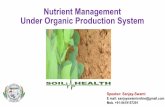 Nutrient Management Under Organic Production System