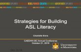 Strategies for Building ASL Literacy - Weebly