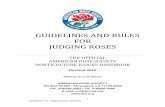 Guidelines and Rules for Judging Roses - Santa Clarita Rose